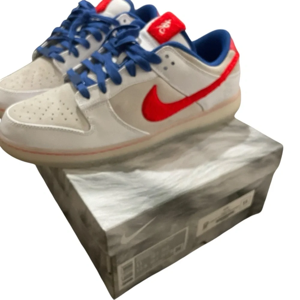 Nike Dunk Low Retro PRM Year of the Rabbit White Crimson Varsity Royal - Picture 2 of 7